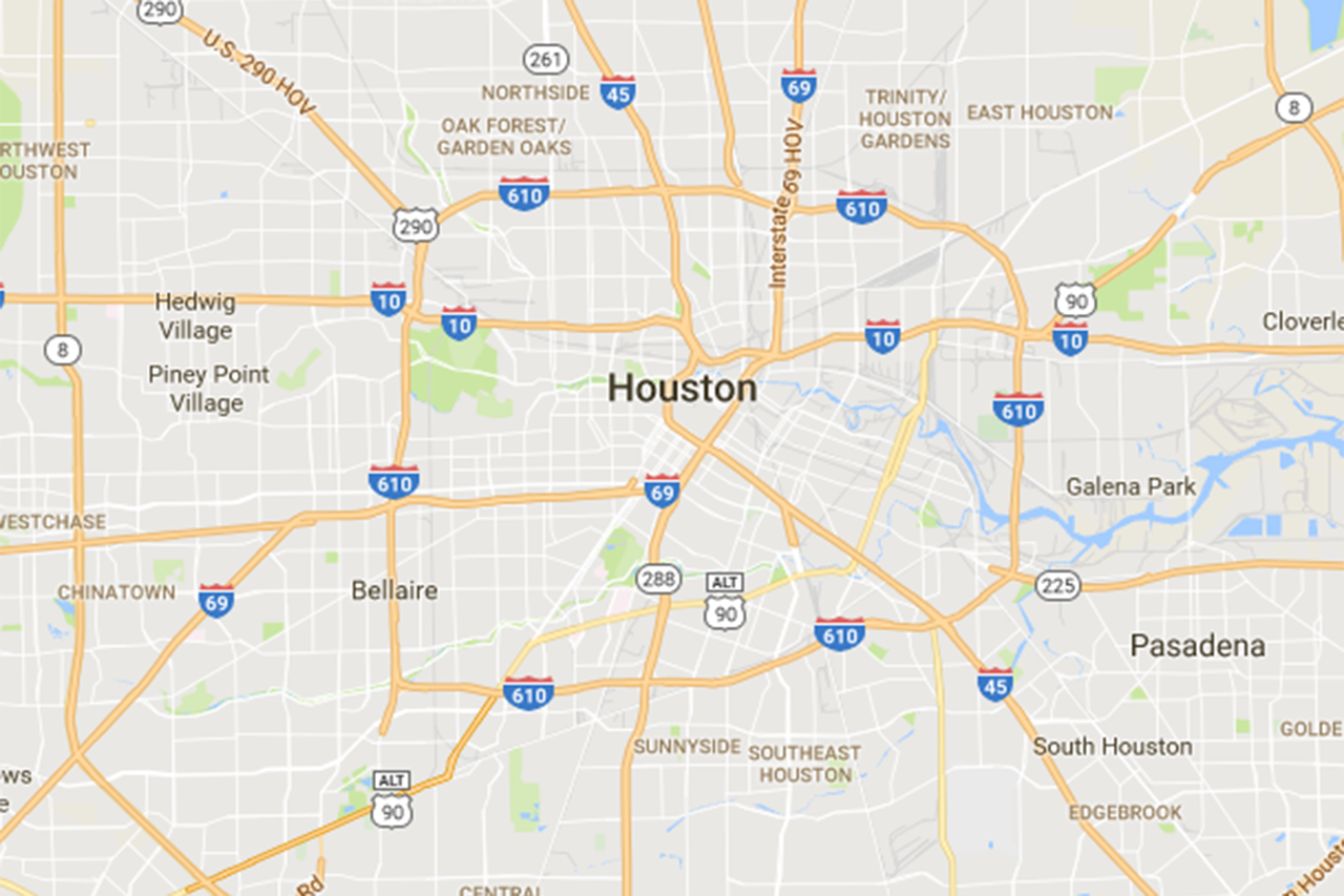 map of Houston area